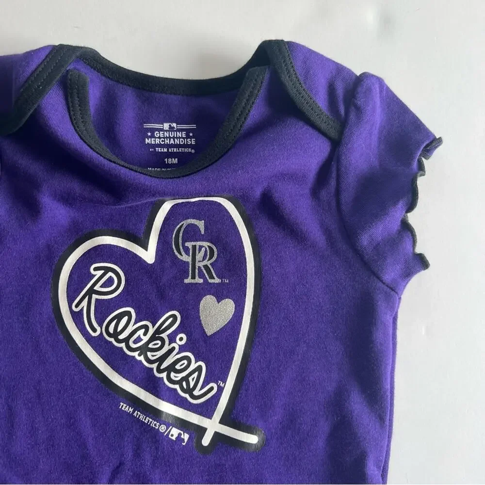 MLB Colorado Rockies Baby Purple Bodysuit Onesie